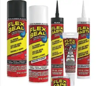 Ace Hardware Flex Seal , Flex Paste , Flex Tape or Flex Glue Rubberized Sealants offer