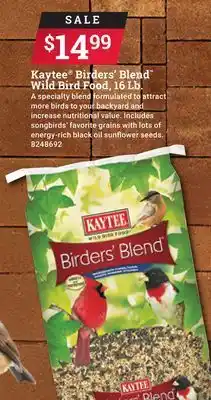 Ace Hardware Kaytee Birders' Blend Wild Bird Food, 16 Lb offer