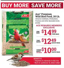 Ace Hardware Ace Premium Wild Bird Food, 20 Lb offer