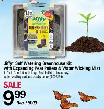 Ace Hardware Jiffy Self Watering Greenhouse Kit with Expanding Peat Pellets & Water Wicking Mist offer