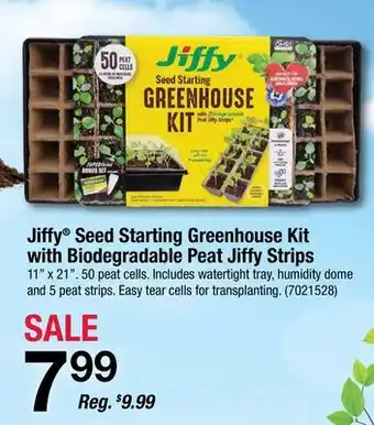 Ace Hardware Jiffy Seed Starting Greenhouse Kit with Biodegradable Peat Jiffy Strips offer