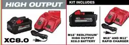 Ace Hardware M18 Red Lithium - High Output XC8.0, 18V Battery & Charger Kit offer