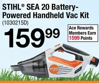 Ace Hardware STIHL SEA 20 Battery- Powered Handheld Vac Kit offer