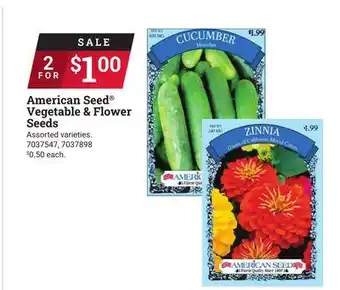 Ace Hardware American Seed Vegetable & Flower Seeds offer