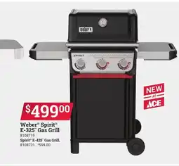 Ace Hardware Weber Spirit E-325 Gas Grill offer