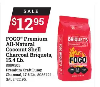 Ace Hardware FOGO Premium All‑Natural Coconut Shell Charcoal Briquets, 15.4 Lb offer