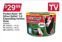 Ace Hardware Pocket Hose 50' Silver Bullet 2.0 Expanding Garden Hose offer