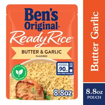 Walmart BEN'S ORIGINAL Ready Rice Butter and Garlic Flavored Rice, Easy Dinner Side, 8.8 OZ Pouch offer