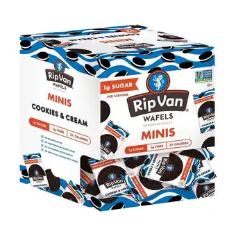 Walmart Rip Van Mini Wafels Cookies & Cream, Low Carb (3g Net Carbs), Non-GMO, Low Sugar (1g), Keto, 32 Pack offer