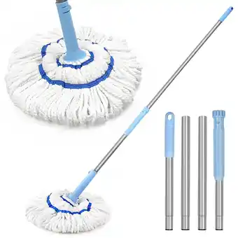 Walmart NEWE Self Wringing Twist Mop for Floor Cleaning (Blue) offer