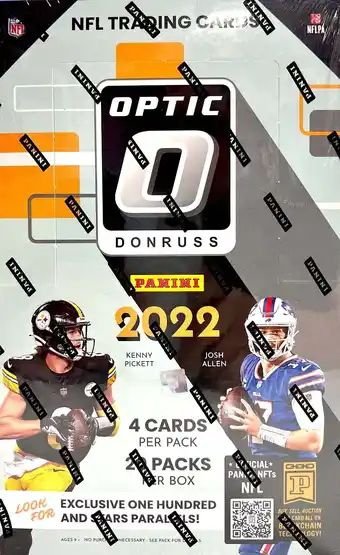 Walmart 2022 Panini Donruss Optic NFL Football Trading Cards 20-Pack Retail Box offer