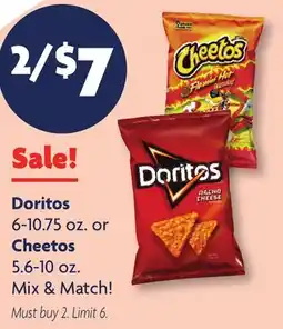 Family Dollar Doritos 6-10.75 oz. or Cheetos 5.6-10 oz offer