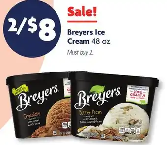 Family Dollar Breyers Ice Cream offer