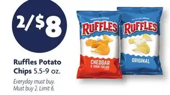 Family Dollar Ruffles Potato Chips offer