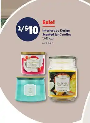 Family Dollar Interiors by Design Scented Jar Candles offer