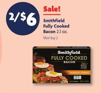 Family Dollar Smithfield Fully Cooked Bacon offer