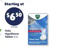 Family Dollar Vicks VapoShower Tablets offer