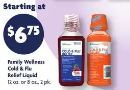 Family Dollar Family Wellness Cold & Flu Relief Liquid offer