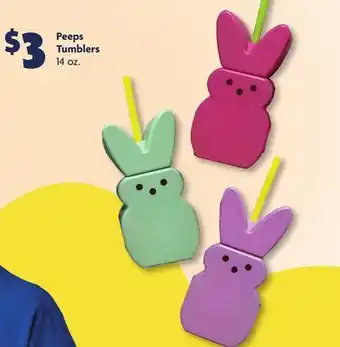 Family Dollar Peeps Tumblers offer