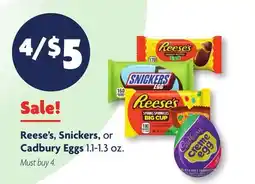 Family Dollar Reese's, Snickers, or Cadbury Eggs offer