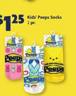 Family Dollar Kids' Peeps Socks offer