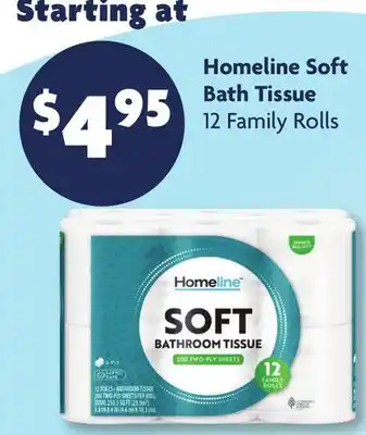 Family Dollar Homeline Soft Bath Tissue offer