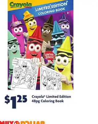 Family Dollar Crayola Limited Edition 48pg Coloring Book offer