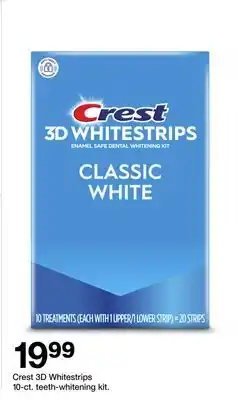 Target Crest 3D Whitestrips 10-ct. teeth-whitening kit offer