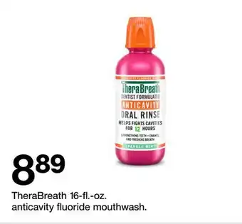 Target TheraBreath 16-fl.-oz. anticavity fluoride mouthwash offer