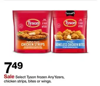 Target Select Tyson frozen Any'tizers, chicken strips, bites or wings offer