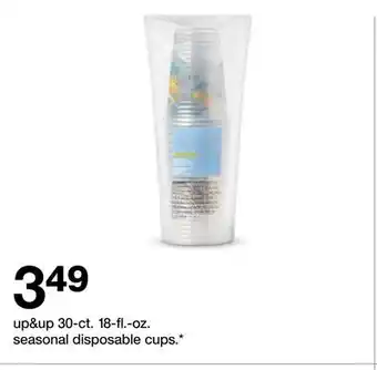 Target up & up 30-ct. 18-fl.-oz. seasonal disposable cups offer