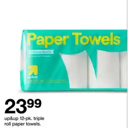 Target up&up 12-pk. triple roll paper towels offer