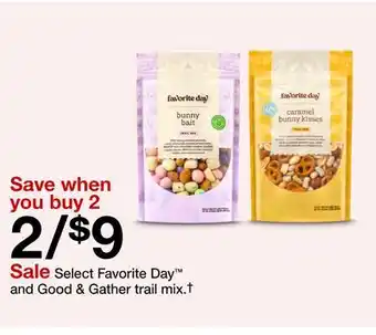 Target Select Favorite Day and Good & Gather trail mix† offer