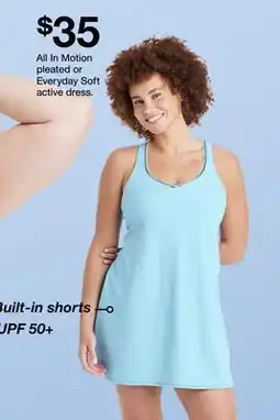 Target All In Motion pleated or Everyday Soft active dress offer