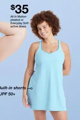 Target All In Motion pleated or Everyday Soft active dress offer