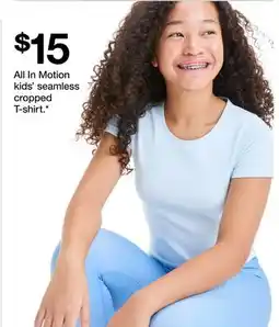 Target All In Motion kids' seamless cropped T-shirt offer