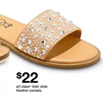 Target art class kids' slide Heather sandals offer