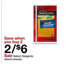 Target Select Sargento sliced cheese offer