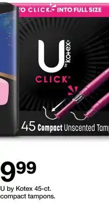 Target U by Kotex 45 - ct. compact tampons offer