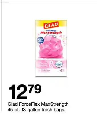 Target Glad ForceFlex MaxStrength 45-ct. 13-gallon trash bags offer