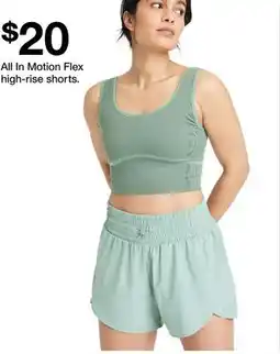 Target All In Motion Flex high-rise shorts offer