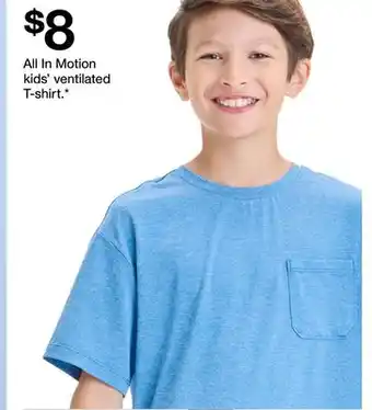 Target All In Motion kids' ventilated T-shirt offer