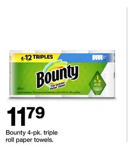 Target Bounty 4-pk. triple roll paper towels offer