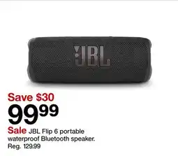 Target JBL Flip 6 portable waterproof Bluetooth speaker offer