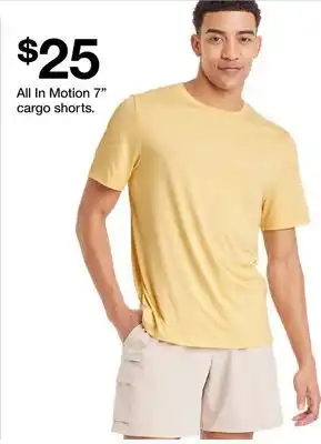 Target All In Motion 7 cargo shorts offer