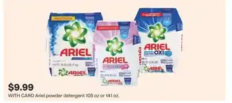 CVS Ariel powder detergent 105 oz or 141 oz offer