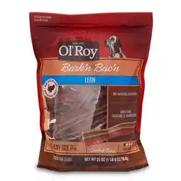 Walmart Ol'Roy Bark'n Bac'n Lean Dog Treats with Real Bacon Chews, 25 oz Pouch offer