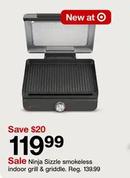 Target Ninja Sizzle smokeless indoor grill & griddle offer