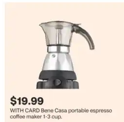 CVS Bene Casa portable espresso coffee maker 1-3 cup offer