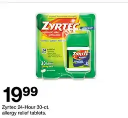 Target Zyrtec 24-Hour 30-ct. allergy relief tablets offer